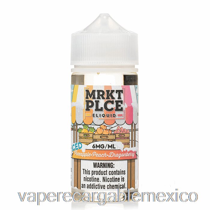 Vape Recargable Hielo Piña Melocotón Dragonberry - Mrkt Plce - 100ml 6mg